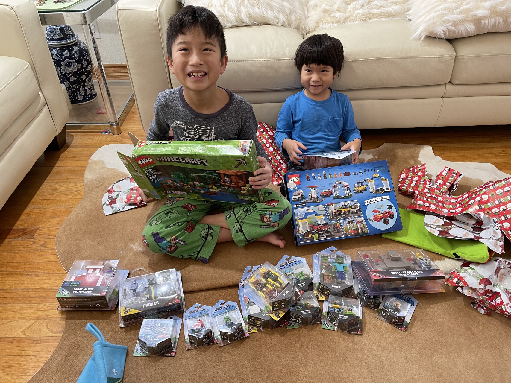 Kids and their Minecraft loot